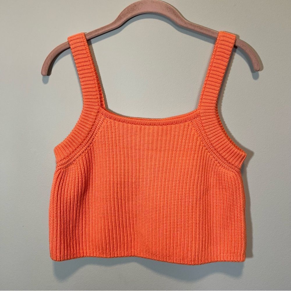 Beaumont Organic Cotton Orange‎ Sweater Tank Top Large NWT Portugal